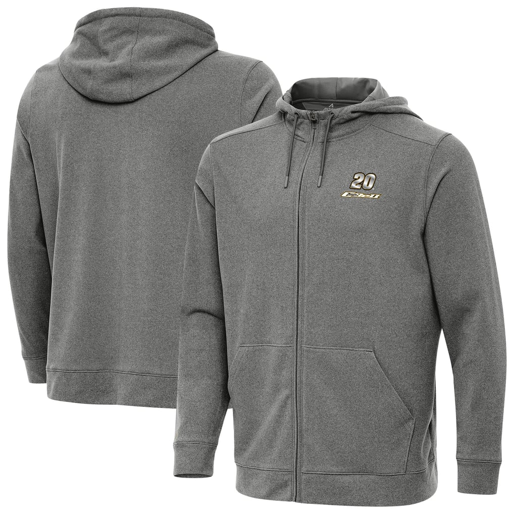  Christopher Bell Antigua Effortless Full-Zip Hoodie - Heather Black